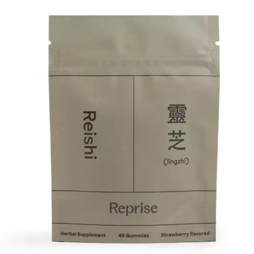 Reprise Strawberry Reishi Mushroom Supplement Gummies, 45 Count