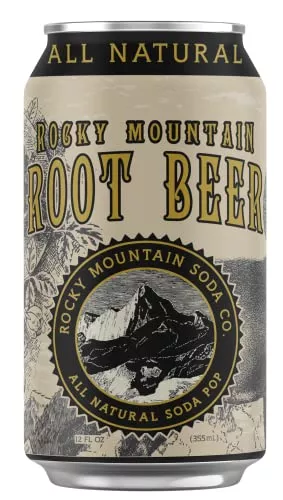 Rocky Mountain Soda Root Beer, Case of 6, 4 Pack, 12 fl oz Cans